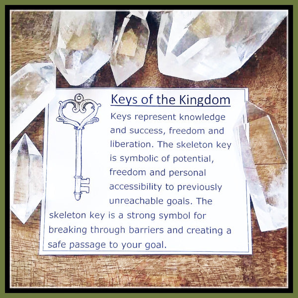 Essential oil diffuser necklace- skeleton key -scroll