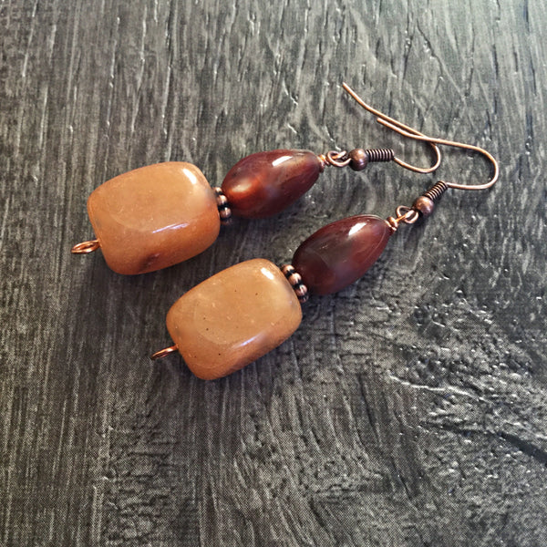Essential oil diffuser earrings- agate