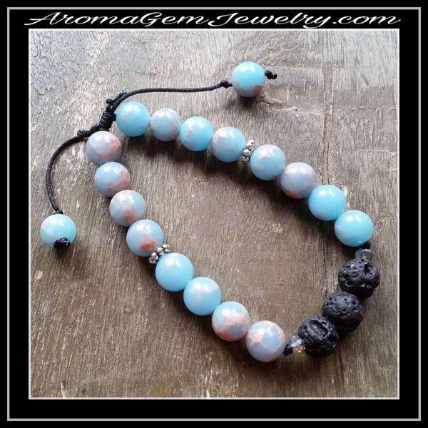 Essential oil diffuser bracelet - Emperor jasper