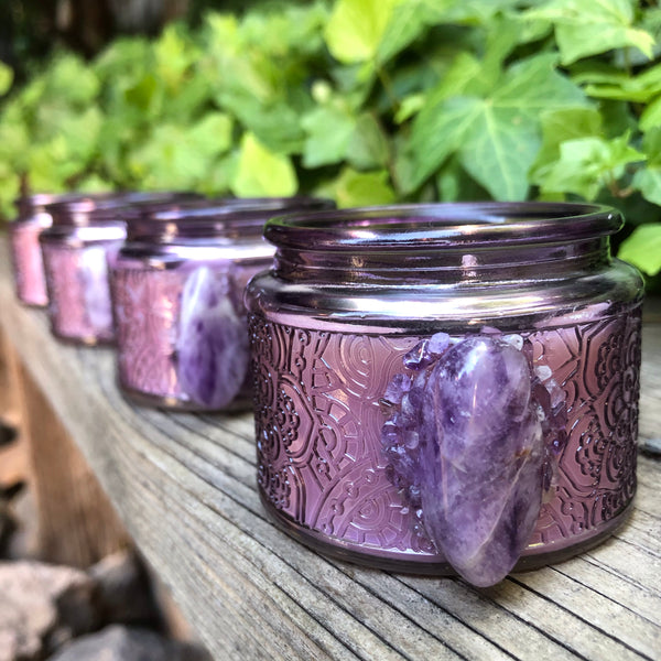 Amethyst candle