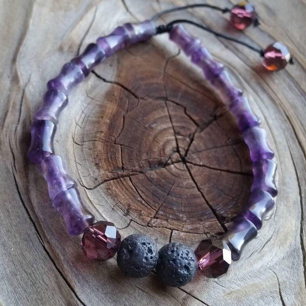 Essential oil diffuser bracelet - amethyst