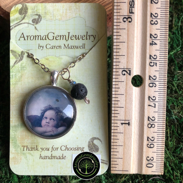 Essential oil diffuser necklace - cupid