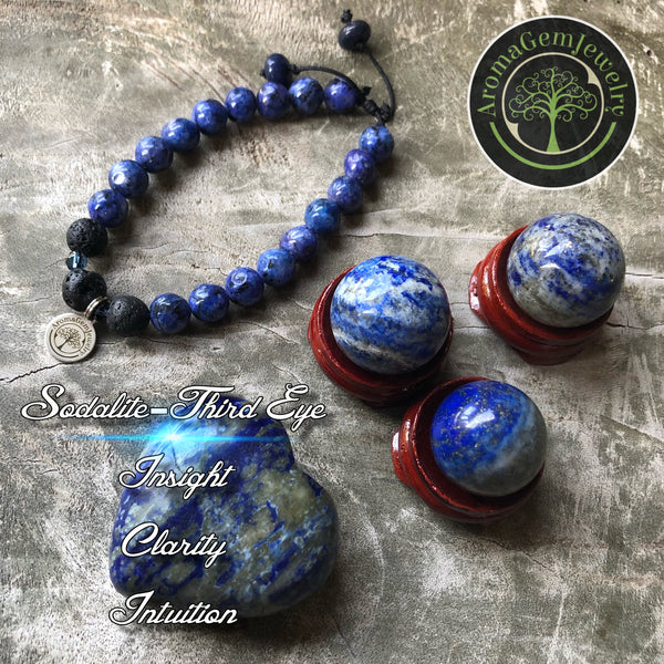 Essential oil diffuser bracelet - sodalite
