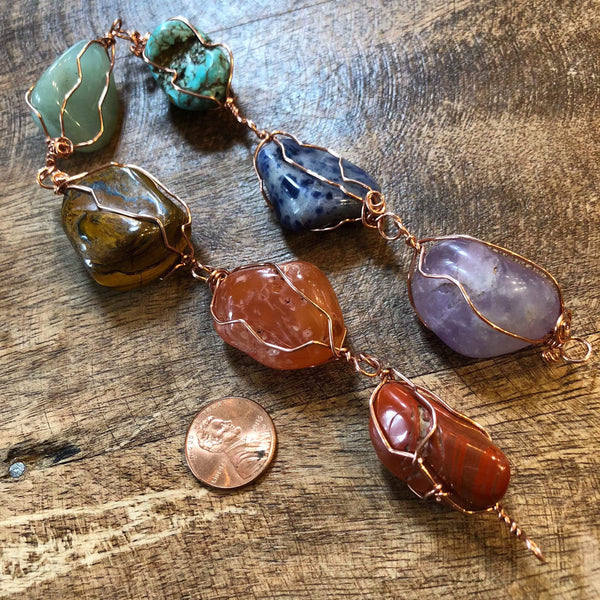 Essential oil diffuser - chakra stone suncatcher, wind chime
