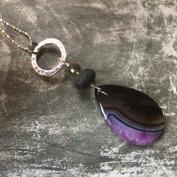 Essential oil diffuser necklace