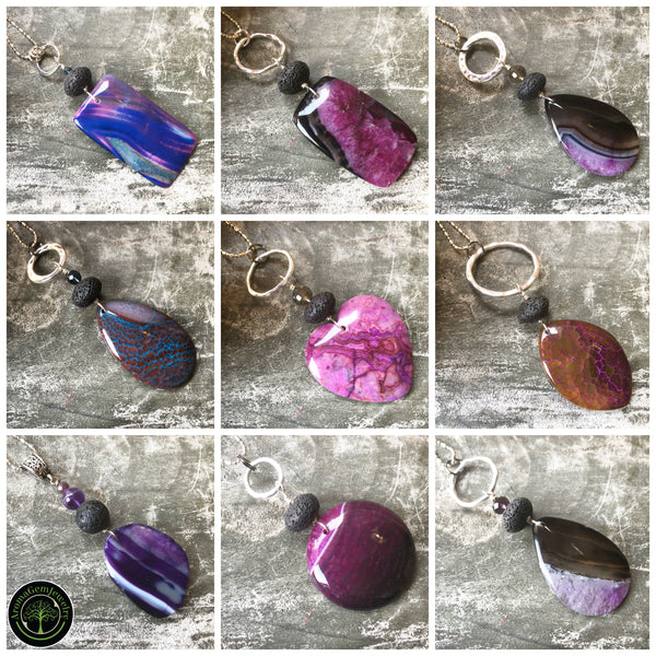 Essential oil diffuser necklace