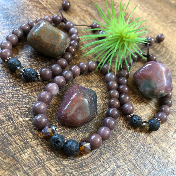 Essential oil diffuser bracelet- Jasper