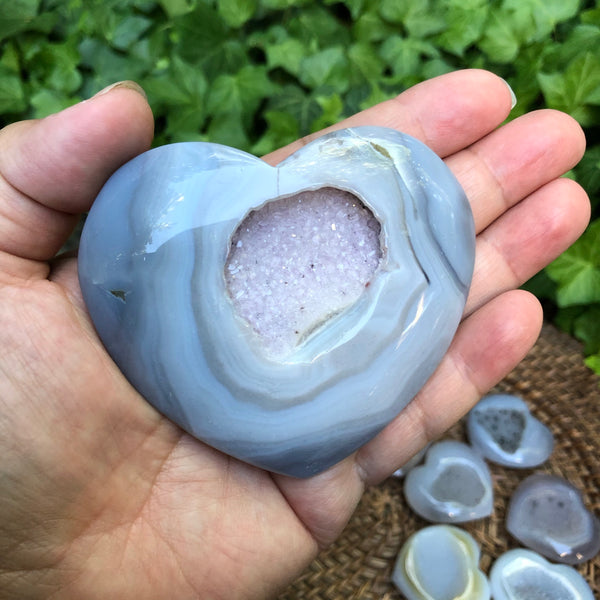 Large Druzy agate heart #1