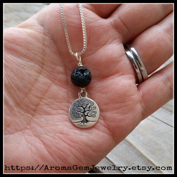 Essential oil diffuser necklaceTree of Life