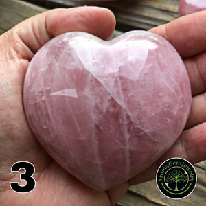 Rose quartz carved heart #3