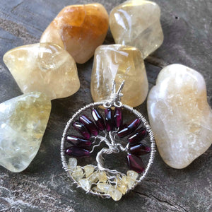 Special Order for Sharon M. - Garnet and Citrine Tree of Life