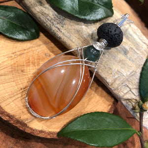 Essential oil diffuser necklace - handmade t