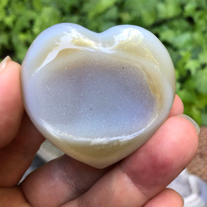 Druzy agate heart #7