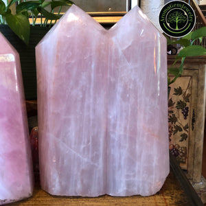 Huge 13.6 pound Twin Rose Quartz Tower/Obelisk