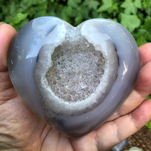 Large Druzy agate heart #2