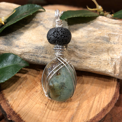 Essential oil diffuser necklace - Fancy Jasper