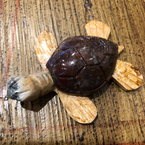 Peru Carved Soapstone Animals - Sea Turtle 3"