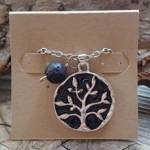 Essential oil diffuser necklace - Tree of Life