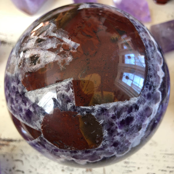Huge Dream Amethyst Sphere-4 inches (Protection, intuition, sobriety)