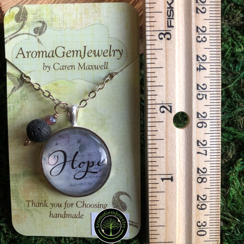 Essential oil diffuser necklace - Hope