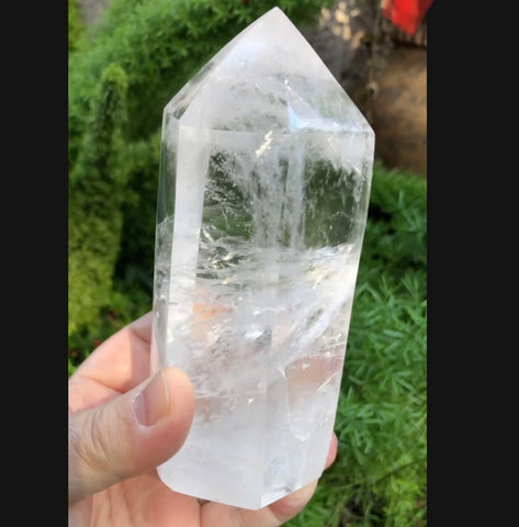 Large Clear Quartz Crystal Tower (Power, Protection, Energy Cleansing)