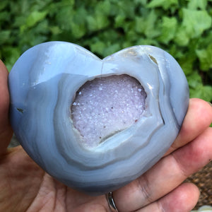 Large Druzy agate heart #1