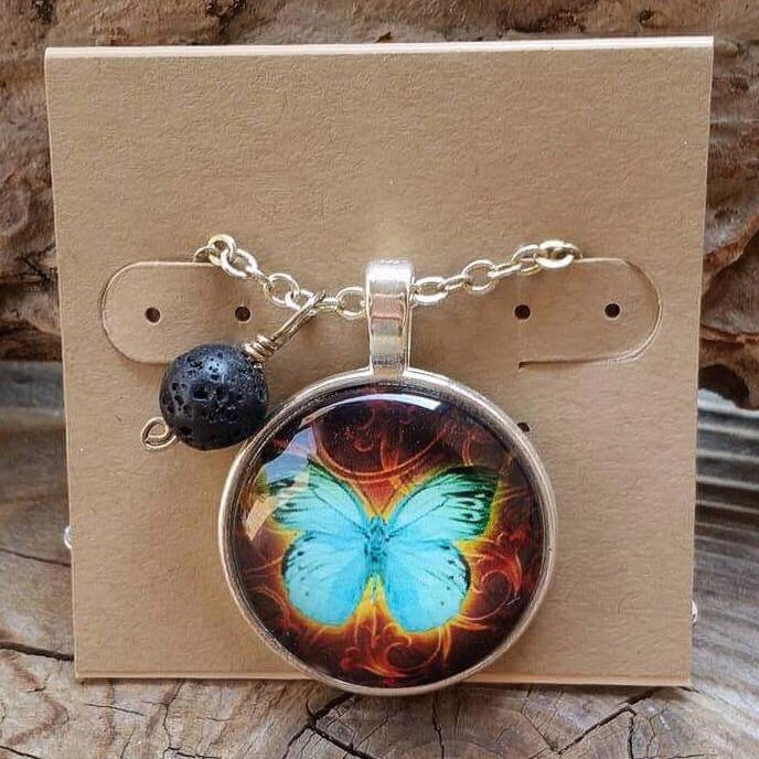 Essential oil diffuser necklace - butterfly