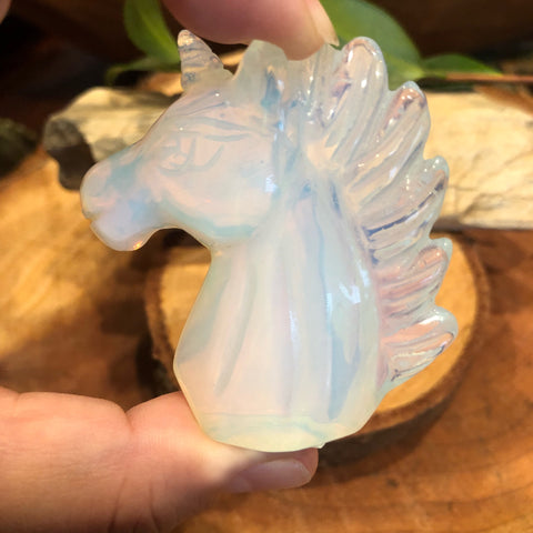 Carved Opalite Unicorn