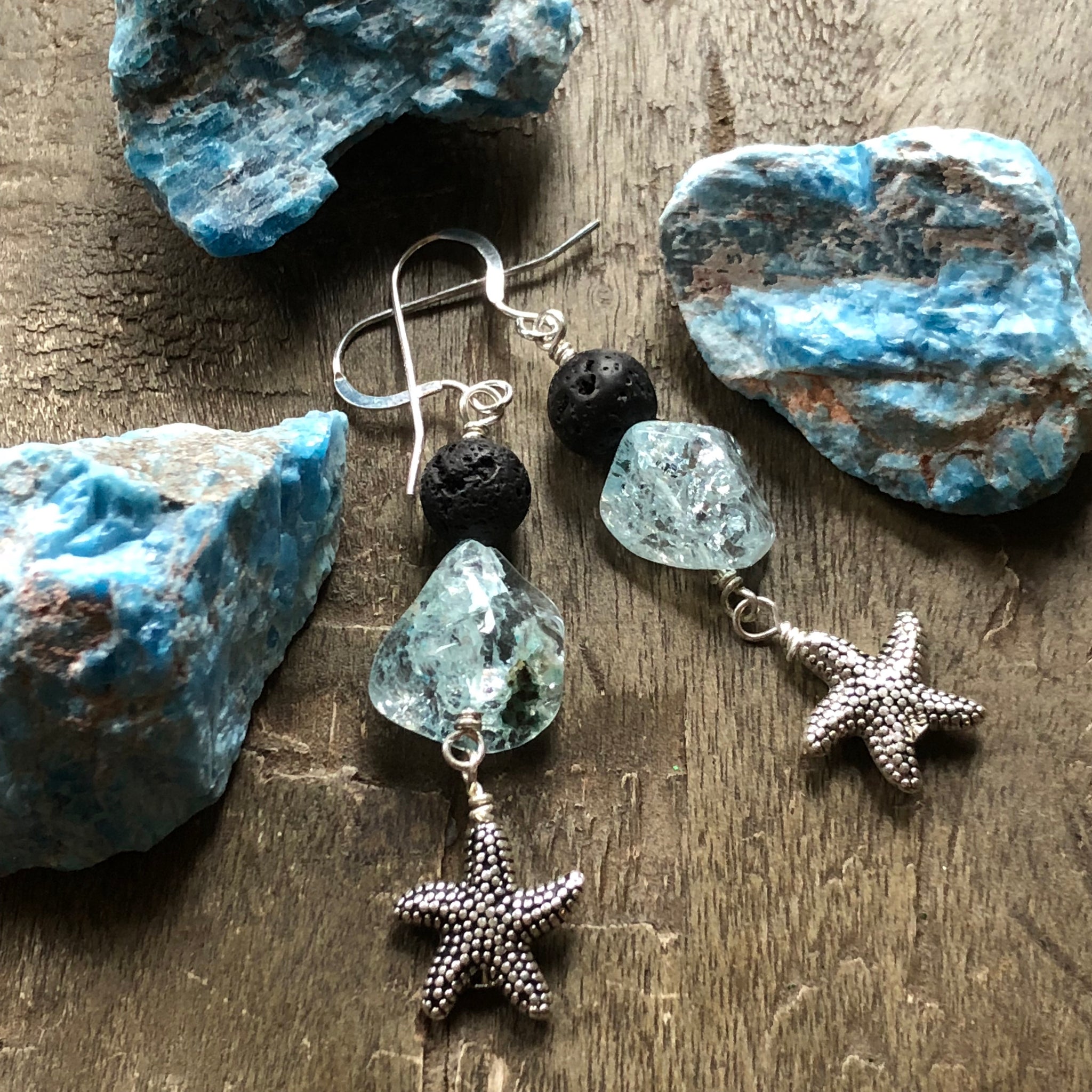 Essential oil diffuser earrings - starfish