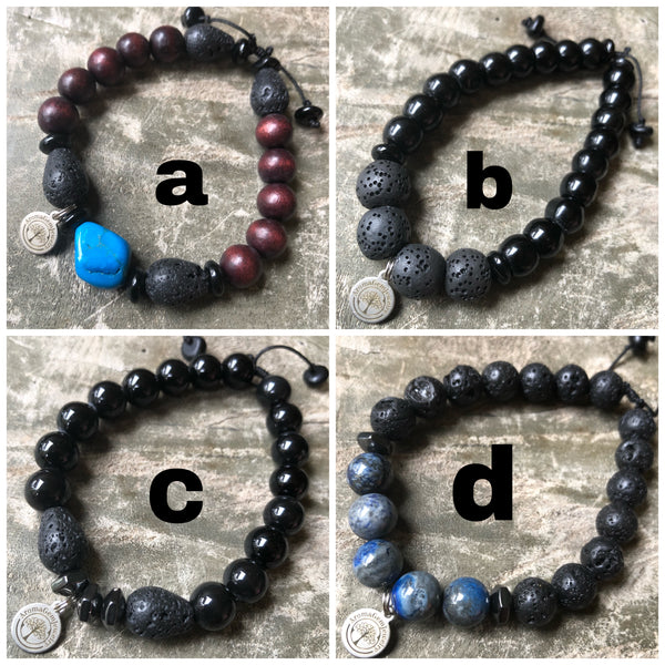 Mens Essential oil diffuser bracelet (1 item)