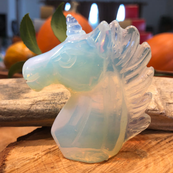 Carved Opalite Unicorn