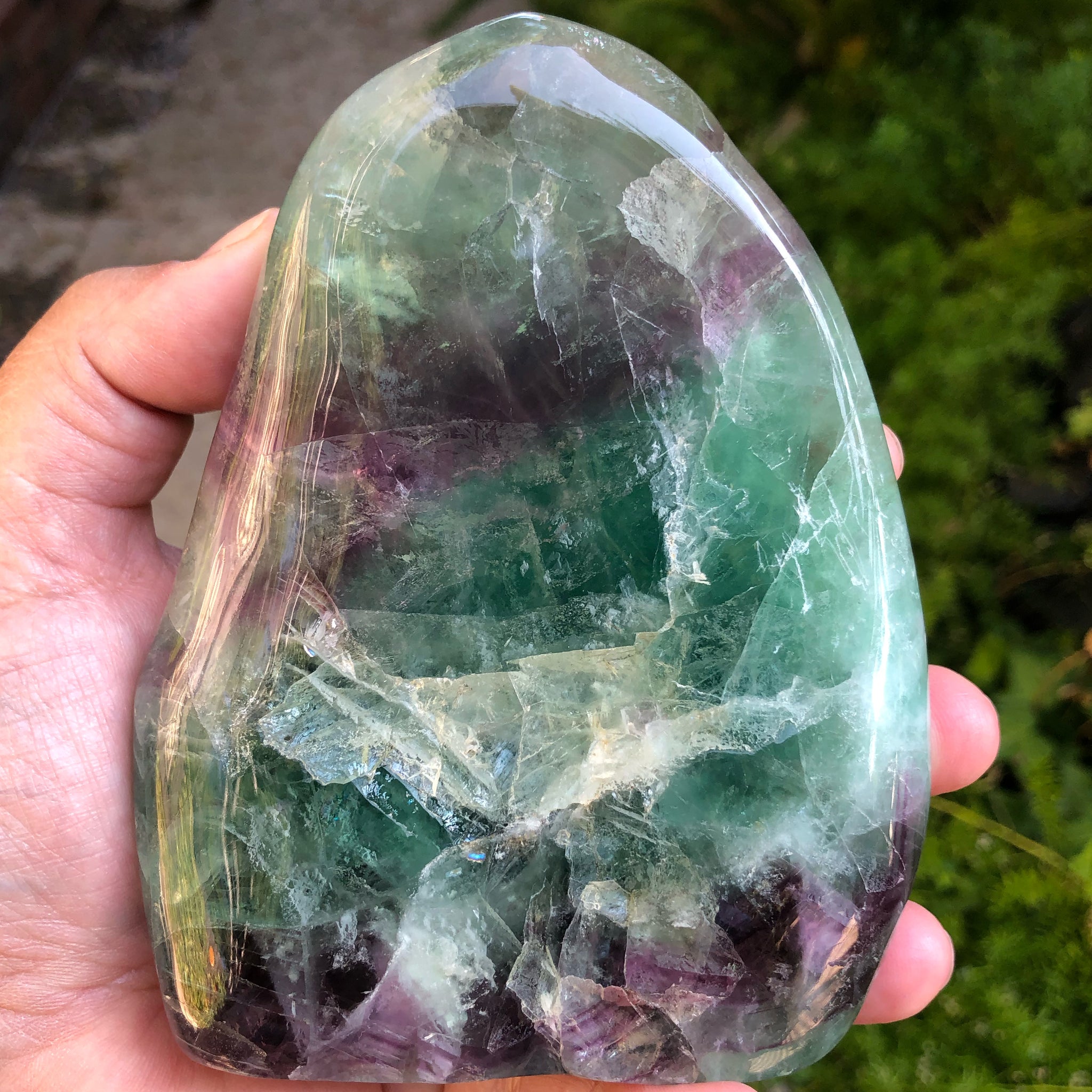 Large 4.75 inch Flourite Free Form (Attention, Focus, Stress relief)