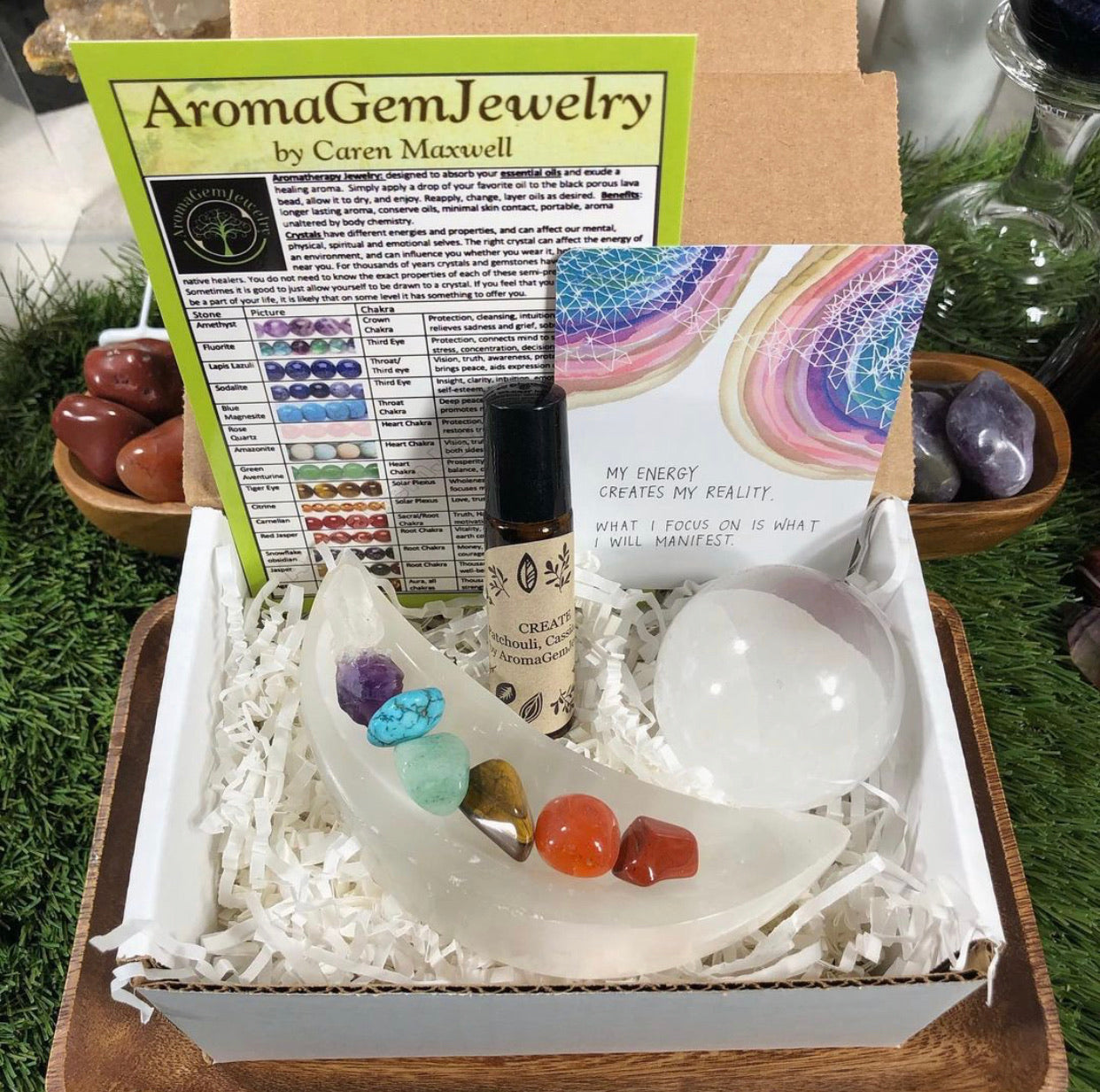 Affirmation Gift Set: “MY ENERGY CREATES MY REALITY. WHAT I FOCUS ON IS WHAT I WILL MANIFEST”