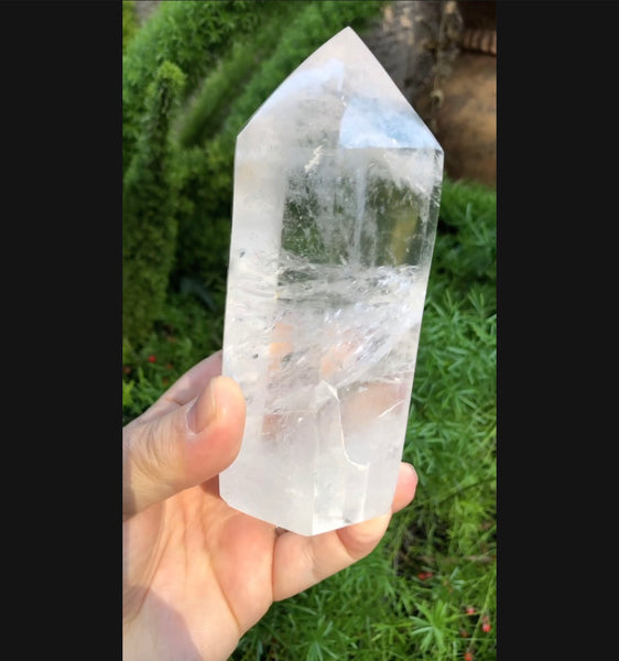 Large Clear Quartz Crystal Tower (Power, Protection, Energy Cleansing)