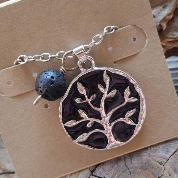 Essential oil diffuser necklace - Tree of Life