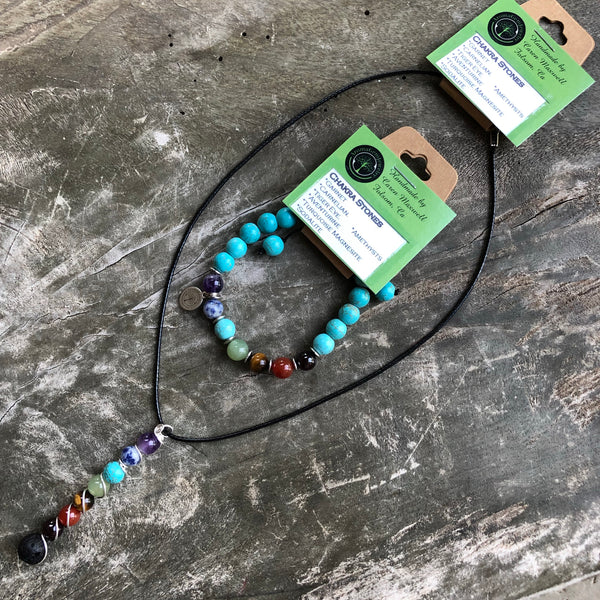 Essential oil diffuser necklace - Chakra - set